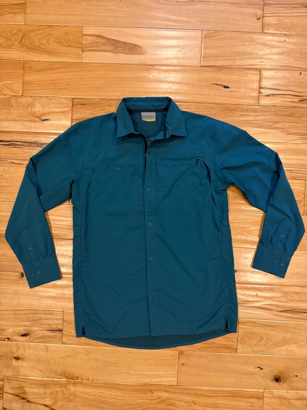 Columbia Men's Teal Performance Button-Front Lightweight Shirt